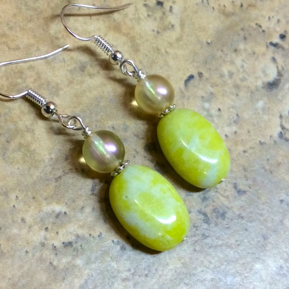 4/$12 Peridot Jasper Earrings